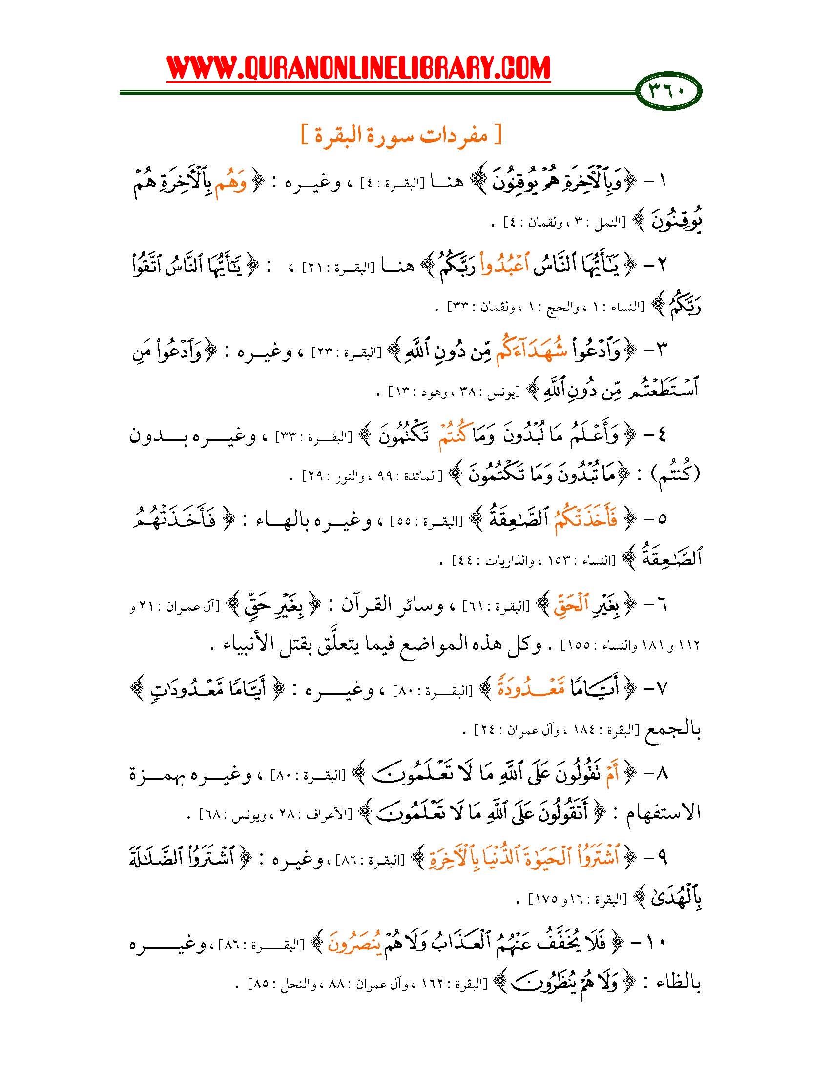  Mufradat Surat Albaqara 